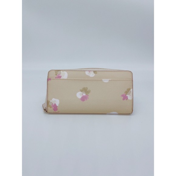 Coach 53794 Floral Print Accordion Zip Around Long Wallet Flower NWT Org $295 - Picture 3 of 8